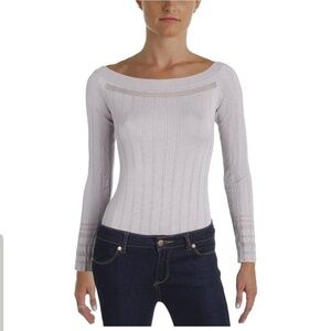 Marled Off-The-Shoulder Bodysuit